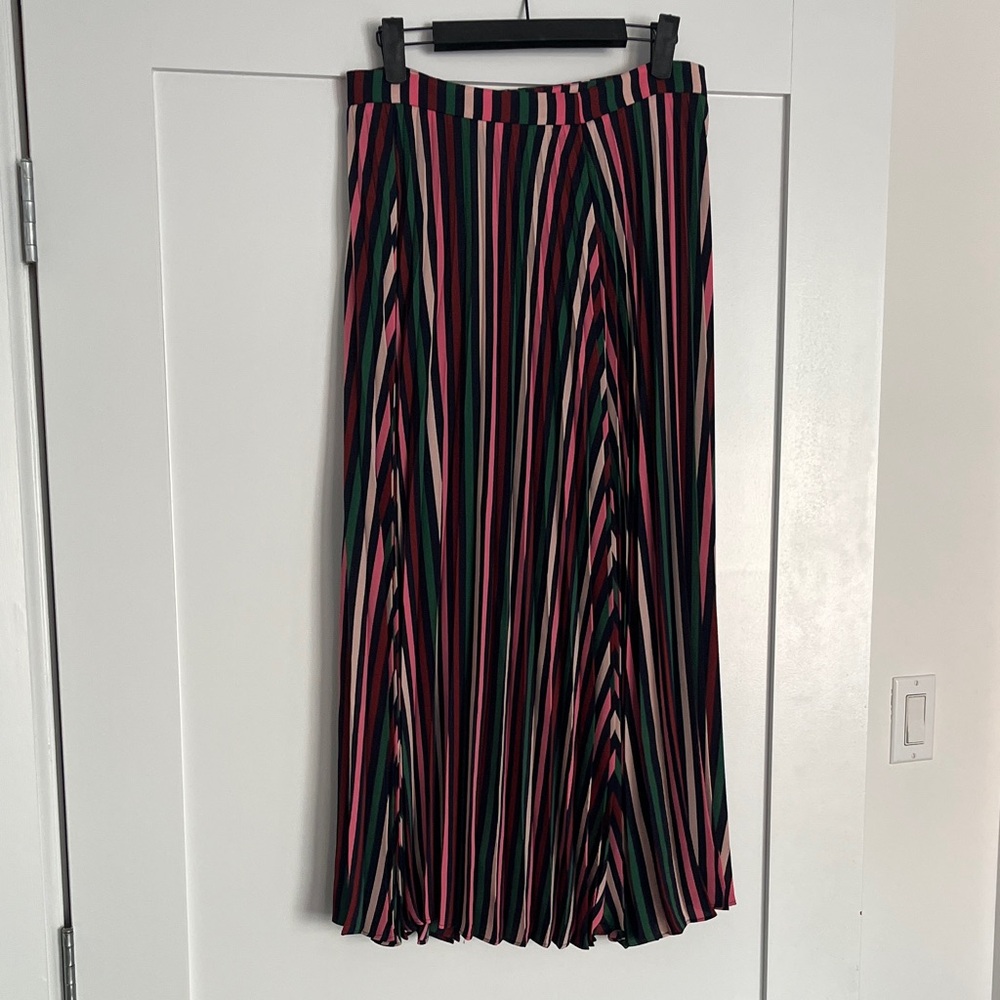 Boden Vibrant Striped A-Line Skirt
